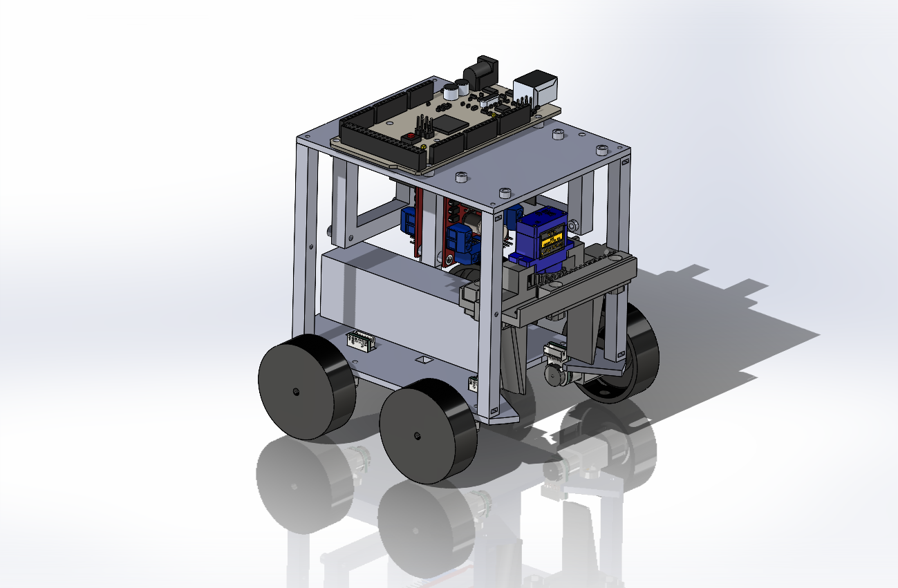 Phase A CAD render of the delivery robot